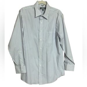 Kenneth Cole Reaction Non Iron Button Down Dress Shirt Sz M 15-15 1/2, 32-33